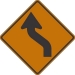 W1-4L: LEFT REVERSE CURVE SYMBOL 48X48 - FW1-4L-48X48