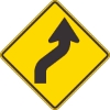 W1-4R: RIGHT REVERSE CURVE SYMBOL 18X18 