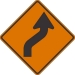 W1-4R: RIGHT REVERSE CURVE SYMBOL 36X36 - FW1-4R-36X36