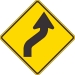 W1-4R: RIGHT REVERSE CURVE SYMBOL 36X36 - FW1-4R-36X36