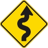 W1-5R: RIGHT WINDING ROAD SYMBOL 30X30 