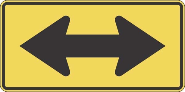 W1-7: DOUBLE ARROW 48X24 
