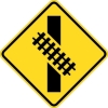 W10-12L: SKEWED CROSSING SYMBOL LEFT 18X18 