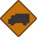 W11-10: TRUCK CROSSING SYMBOL 48X48 - FW11-10-48X48