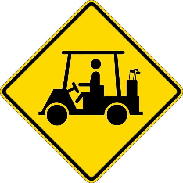 W11-11: GOLF CART SYMBOL 36X36 