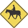 W11-7: EQUESTRIAN CROSSING SYMBOL 48X48 