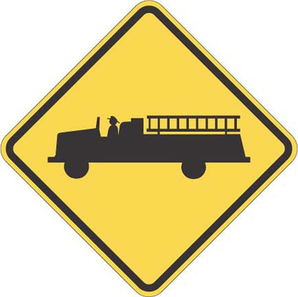 W11-8: EMERGENCY VEHICLE SYMBOL 48X48 