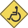 W11-9: HANDICAPPED CROSSING SYMBOL 36X36 