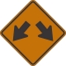W12-1: DOUBLE ARROW OBSTRUCTION SYM 30X30 - FW12-1-30X30