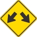 W12-1: DOUBLE ARROW OBSTRUCTION SYM 30X30 - FW12-1-30X30