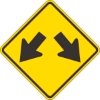 W12-1: DOUBLE ARROW OBSTRUCTION SYM 36X36 