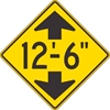 W12-2: LOW CLEARANCE (FT IN) SYMBOL 18X18 