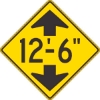 W12-2: LOW CLEARANCE (FT IN) SYMBOL 18X18 