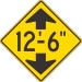W12-2: LOW CLEARANCE (FT IN) SYMBOL 36X36 - FW12-2-36X36
