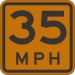W13-1P: ADVISORY SPEED (#) MPH 18X18 - FW13-1P-18X18