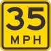 W13-1P: ADVISORY SPEED (#) MPH 18X18 - FW13-1P-18X18