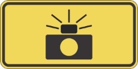 W16-10P: PHOTO ENFORCED SYMBOL 24X12 