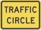 W16-12P: TRAFFIC CIRCLE 24X18 