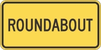 W16-17P: ROUNDABOUT 24X12 