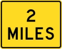 W16-3P: (#) MILES 30X24 