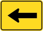W16-5P: TURN ARROW 21X15 
