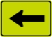 W16-5P: TURN ARROW 21X15 - FW16-5P-21X15