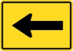W16-5P: TURN ARROW 30X21 