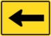 W16-5P: TURN ARROW 30X21 - FW16-5P-30X21
