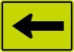 W16-5P: TURN ARROW 30X21 - FW16-5P-30X21