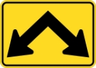 W16-7AP: DUAL DIAGONAL DOUBLE ARROW 30X21 