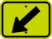 W16-7PL: DOWNWARD DIAGONAL ARROW LEFT 12X9 - FW16-7PL-12X9