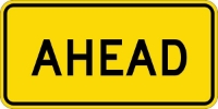 W16-9P: AHEAD 24X12 