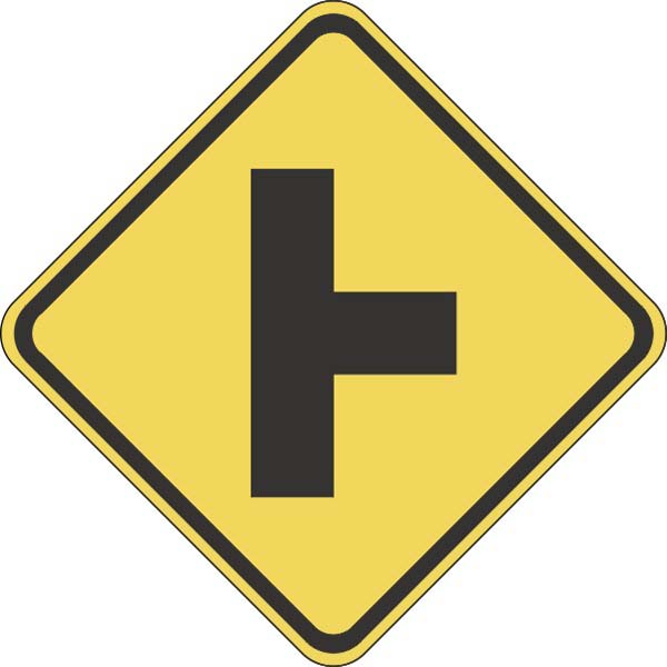 W2-2: SIDE ROAD SYMBOL 18X18 