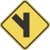 W2-3L: SIDE ROAD OBLIQUE LEFT SYMBOL 48X48 