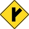 W2-3R: SIDE ROAD OBLIQUE RIGHT SYMBOL 24X24 