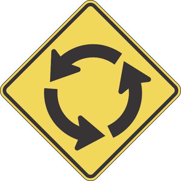 W2-6: CIRCULAR INTERSECTION SYMBOL 36X36 
