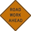 W20-1: ROAD WORK (#FT, #MILES, AHEAD) 36X36 
