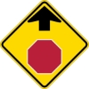 W3-1: STOP AHEAD SYMBOL 18X18 
