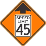W3-5: REDUCED SPEED AHEAD SYM (#) 30X30