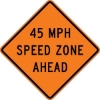 W3-5A: (#) MPH SPEED ZONE AHEAD 30X30 