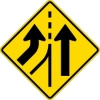 W4-3L: ADDED LANE LEFT SYMBOL 30X30 
