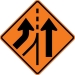 W4-3L: ADDED LANE LEFT SYMBOL 48X48 - FW4-3L-48X48