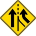 W4-3R: ADDED LANE RIGHT SYMBOL 48X48 - FW4-3R-48X48