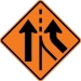 W4-3R: ADDED LANE RIGHT SYMBOL 48X48 - FW4-3R-48X48