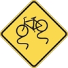 W8-10: BICYCLE SURFACE CONDITION SYMBOL 18X18 