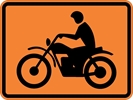 W8-15P: MOTORCYCLE SYMBOL 24X18 