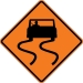 W8-5: SLIPPERY WHEN WET SYMBOL  36X36 - FW8-5-36X36
