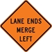 W9-2L: LANE ENDS MERGE LEFT 48X48 - FW9-2L-48X48
