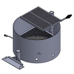 Fire Pit Grill 7-Gauge ADA, Surface Mount