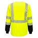 Portwest Black Bottom Pocket T-Shirt, Long Sleeve - FHIVISTEES197